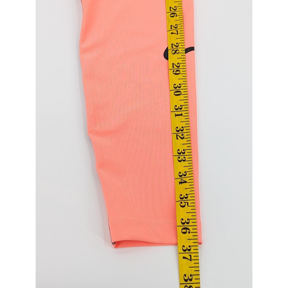 Nike Ladies Power Victory Crop Leggings Yoga Pants Training Black Peach Size 1X - Picture 7 of 10
